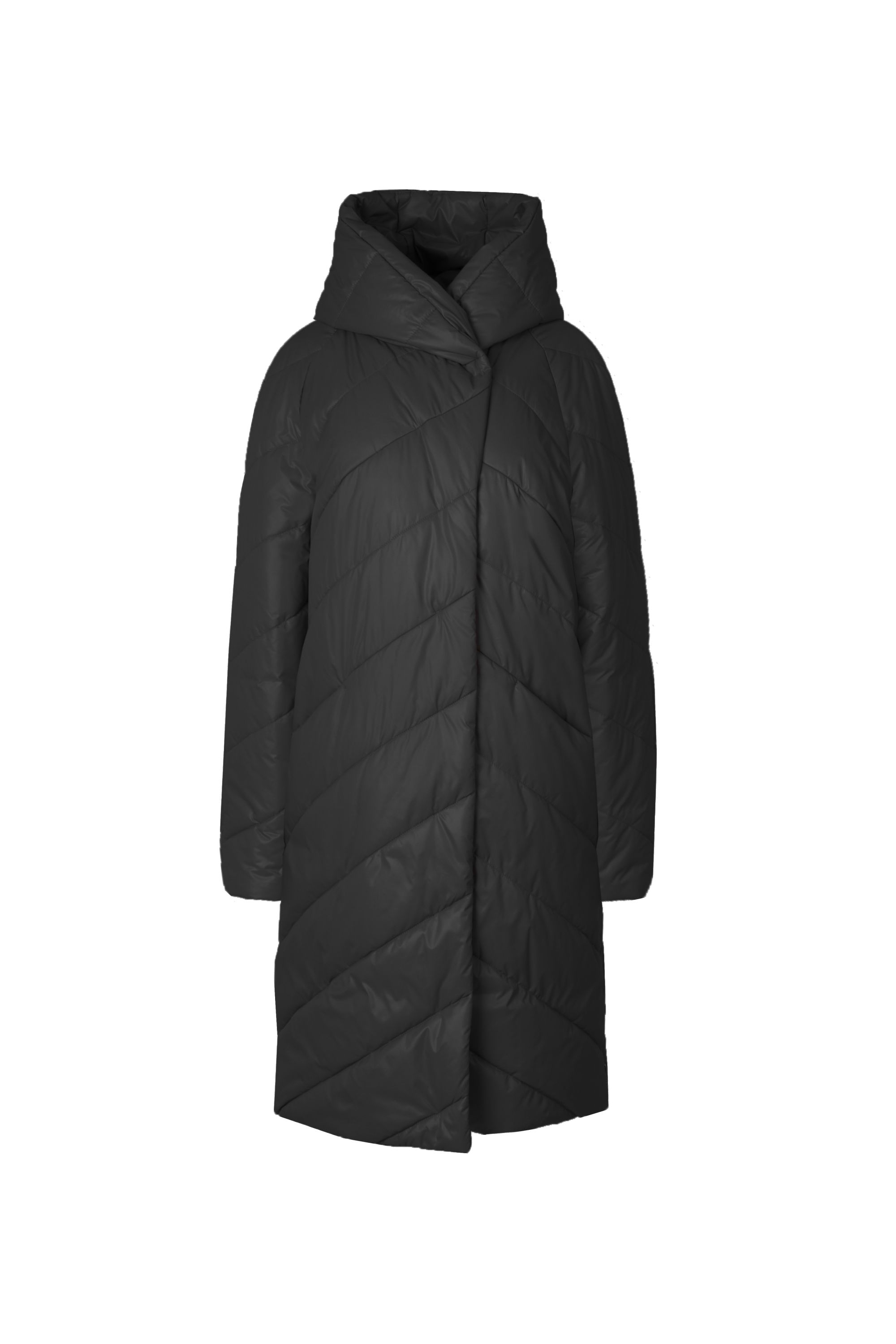 Пальто женское плащевое утепленное 5-12649-1. Фото 1.