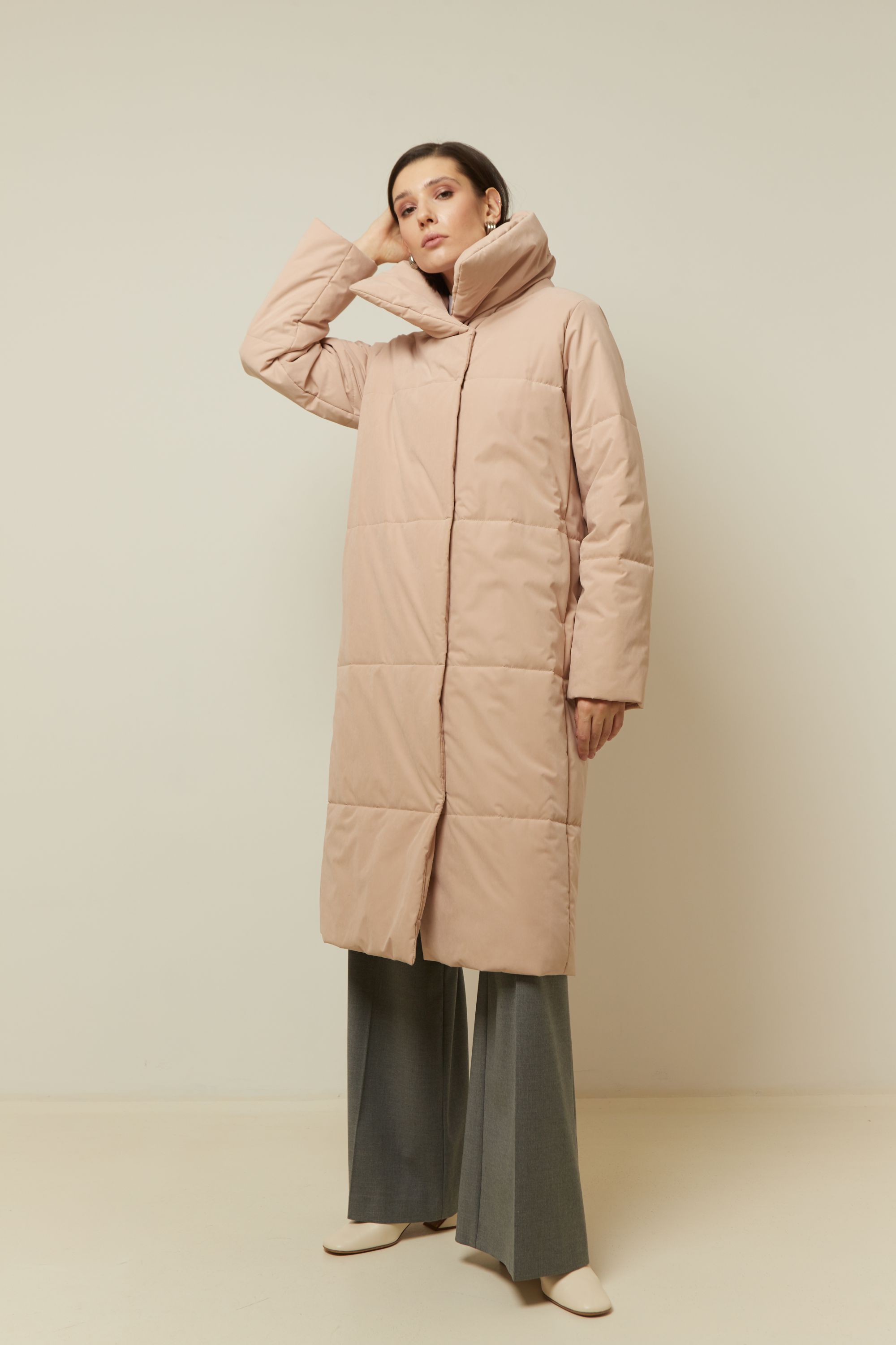 Пальто женское плащевое утепленное 5-12802-1