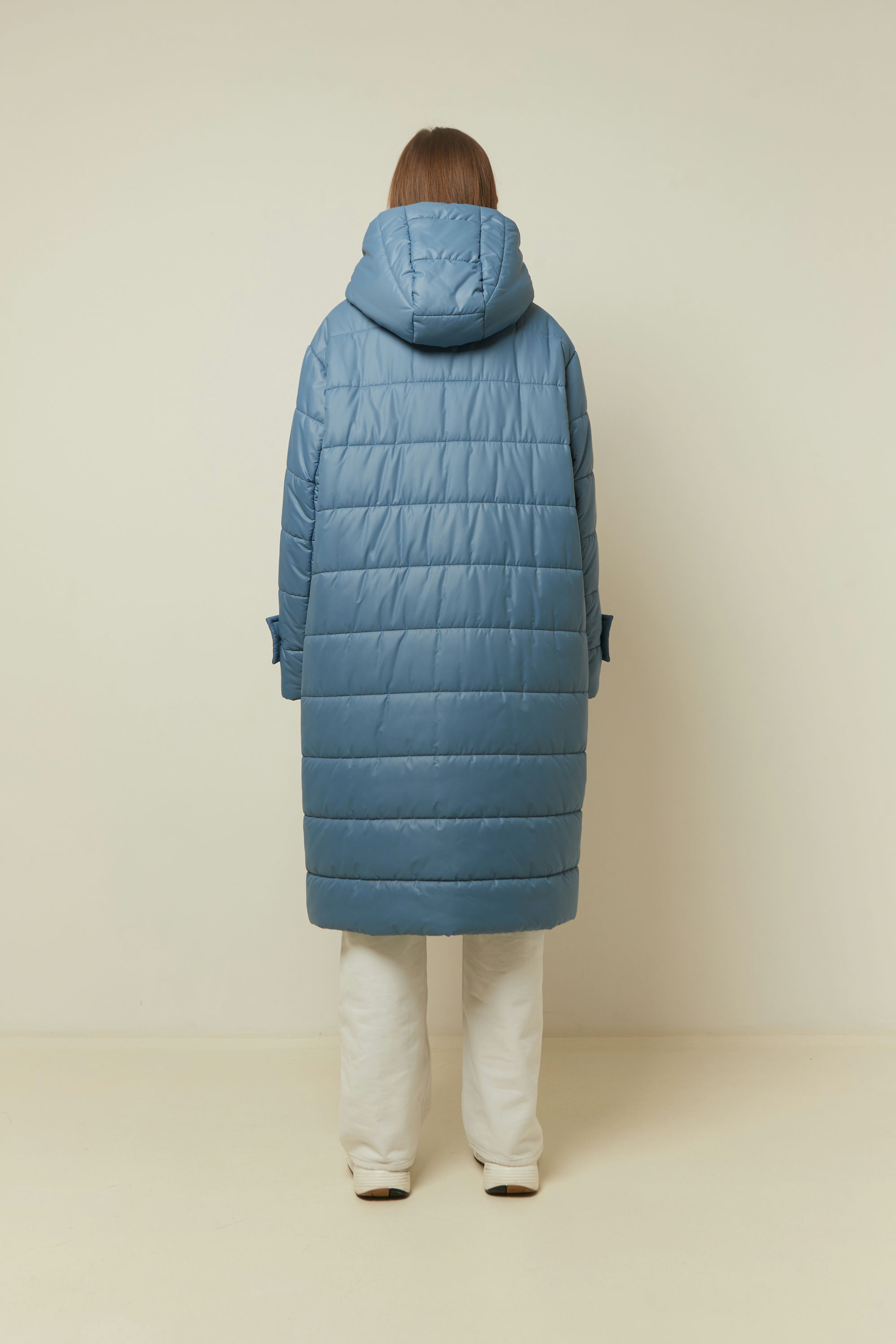 Пальто женское плащевое утепленное 5-13059-1. Фото 3.