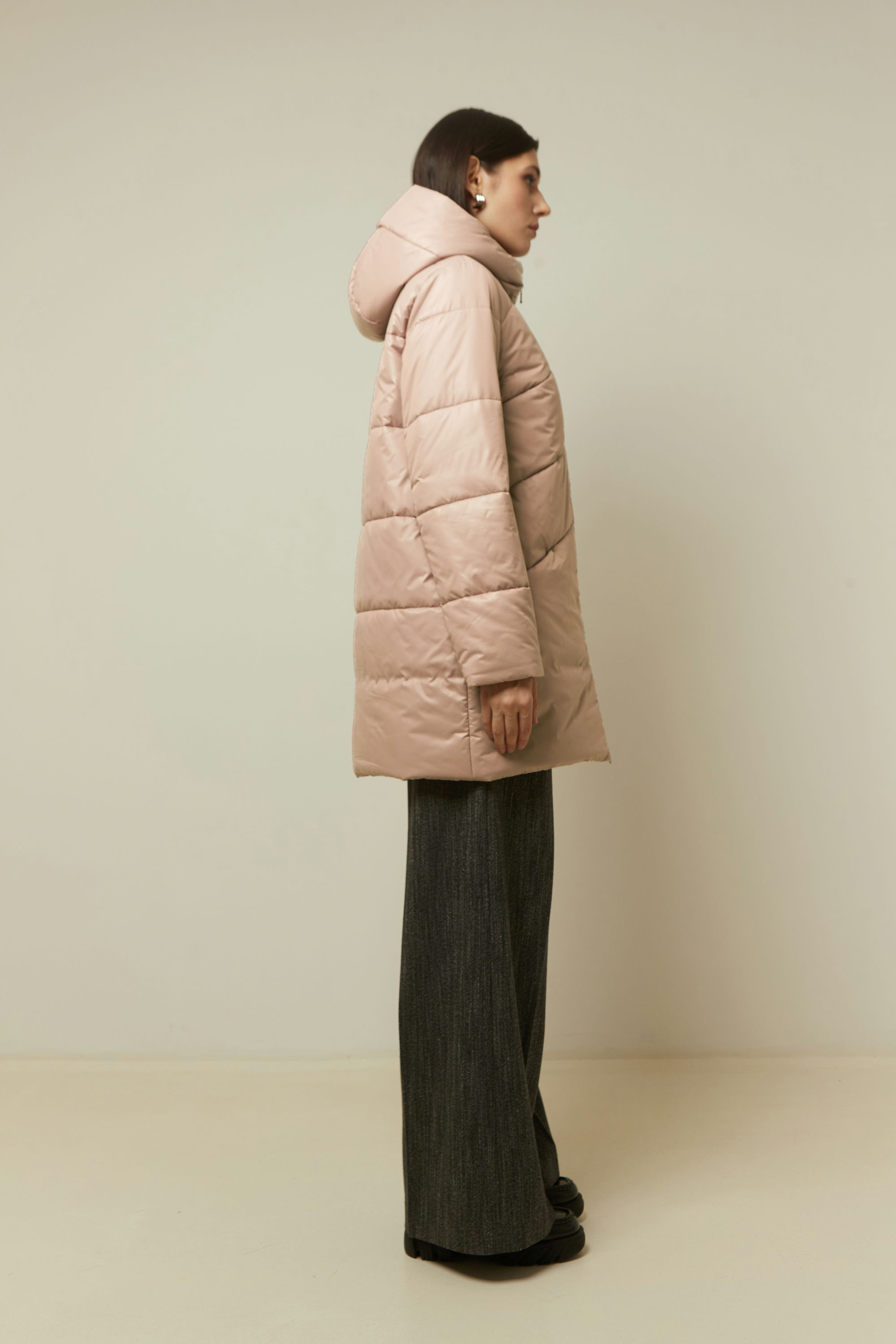 Пальто женское плащевое утепленное 5-12783-1. Фото 2.