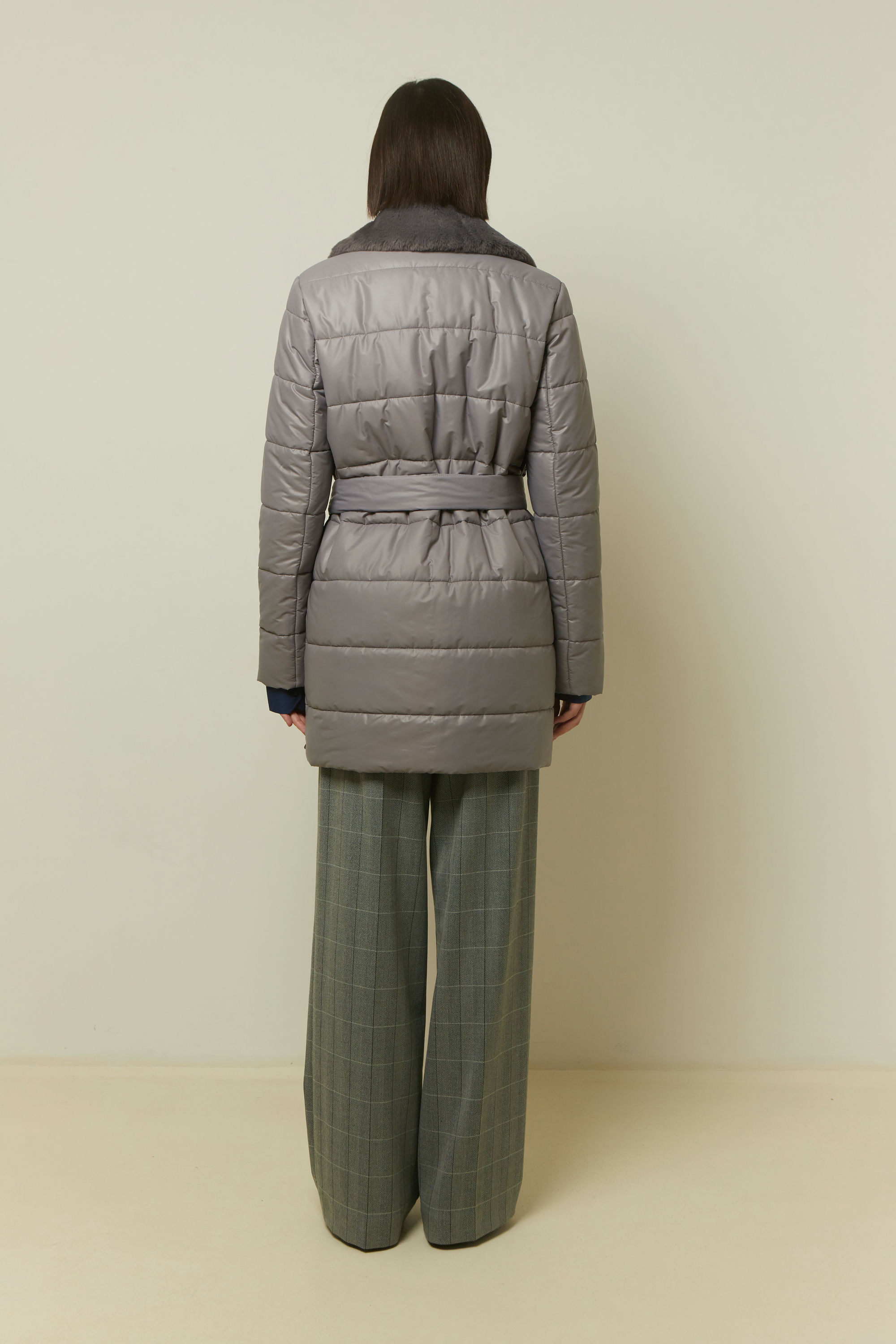 Пальто женское плащевое утепленное 5S-13037-1. Фото 3.