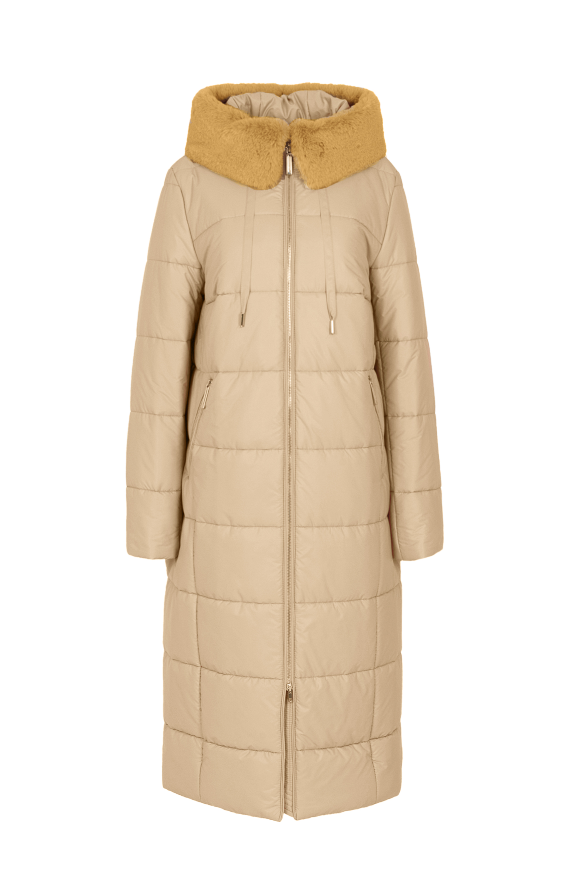 Пальто женское плащевое утепленное 5S-13062-1. Фото 1.