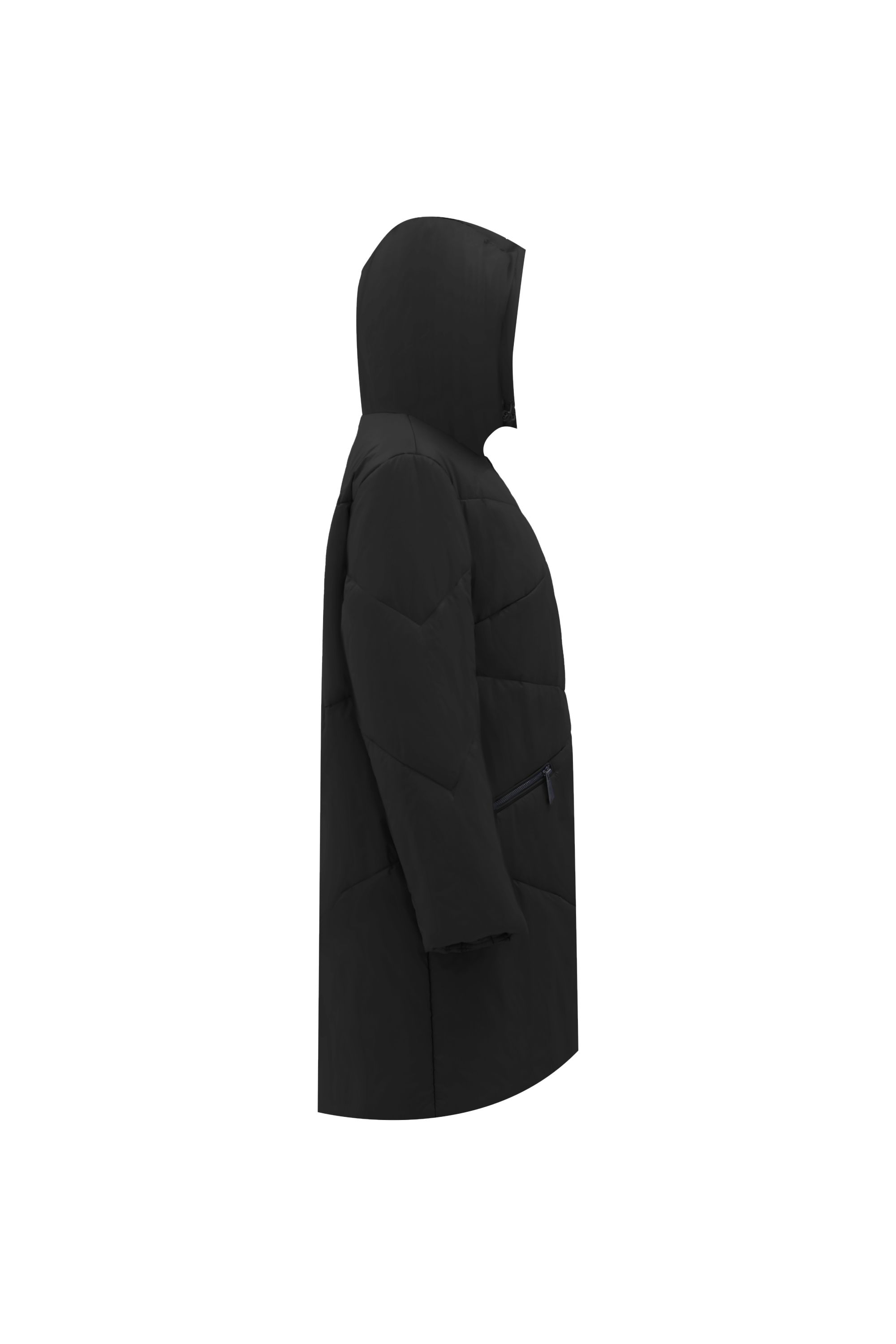 Пальто женское плащевое утепленное 5-12337-1. Фото 2.