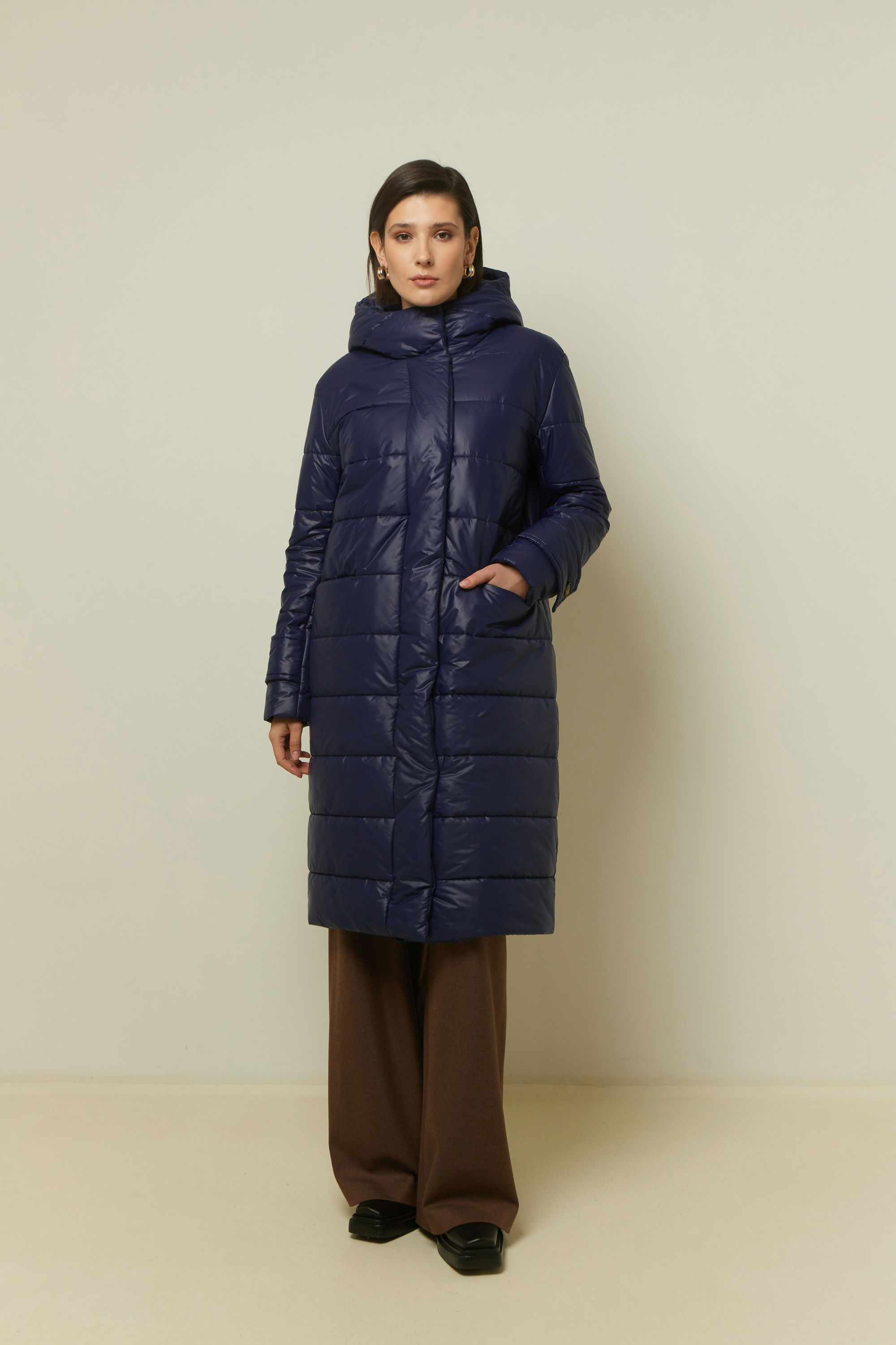 Пальто женское плащевое утепленное 5-13059-1
