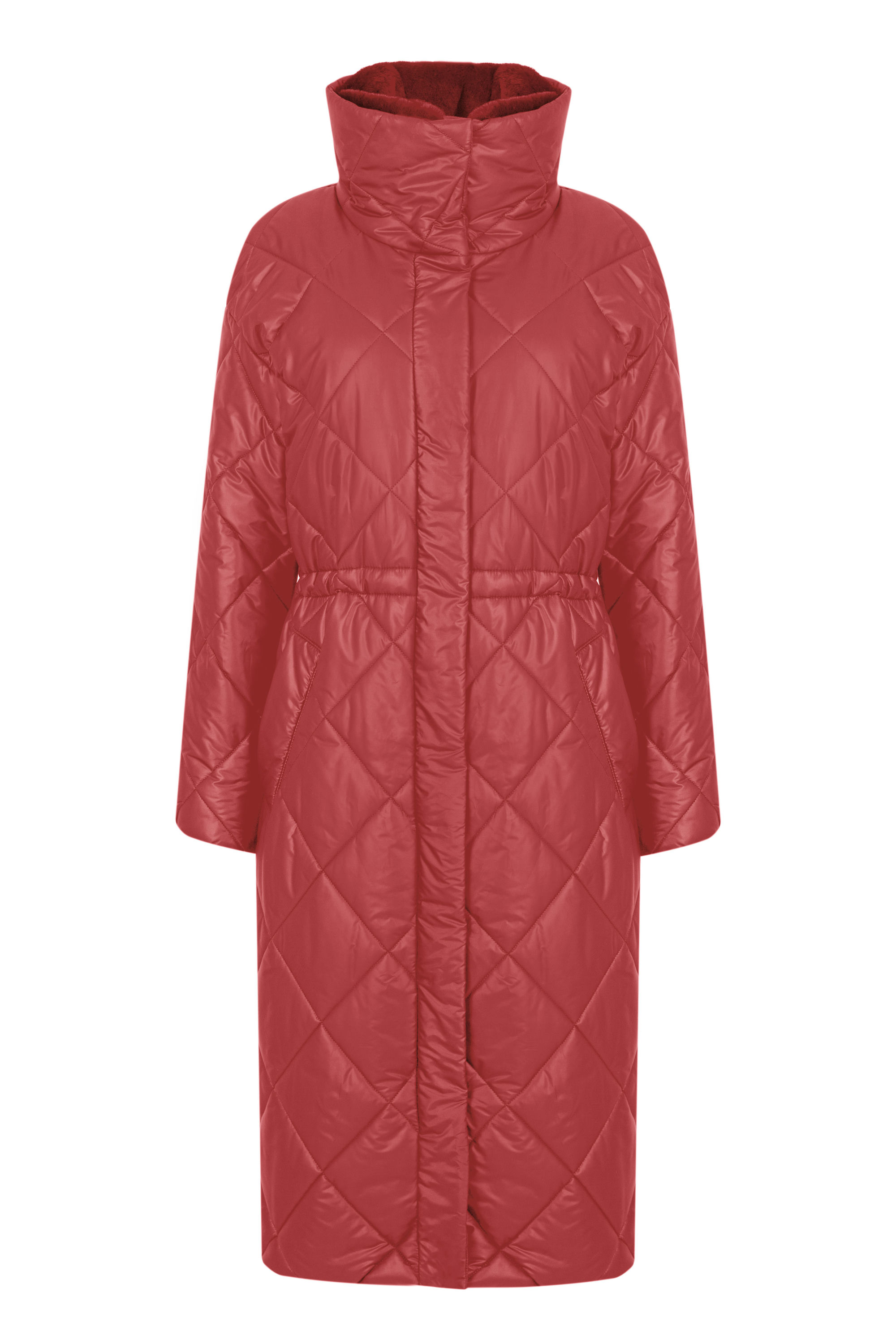 Пальто женское плащевое утепленное 5S-12411-1. Фото 1.