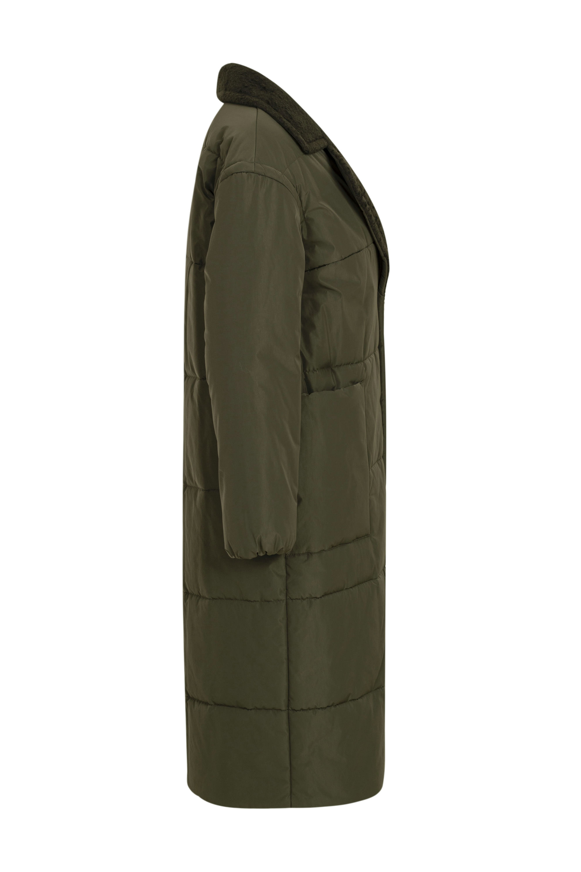 Пальто женское плащевое утепленное 5-12195-1. Фото 2.
