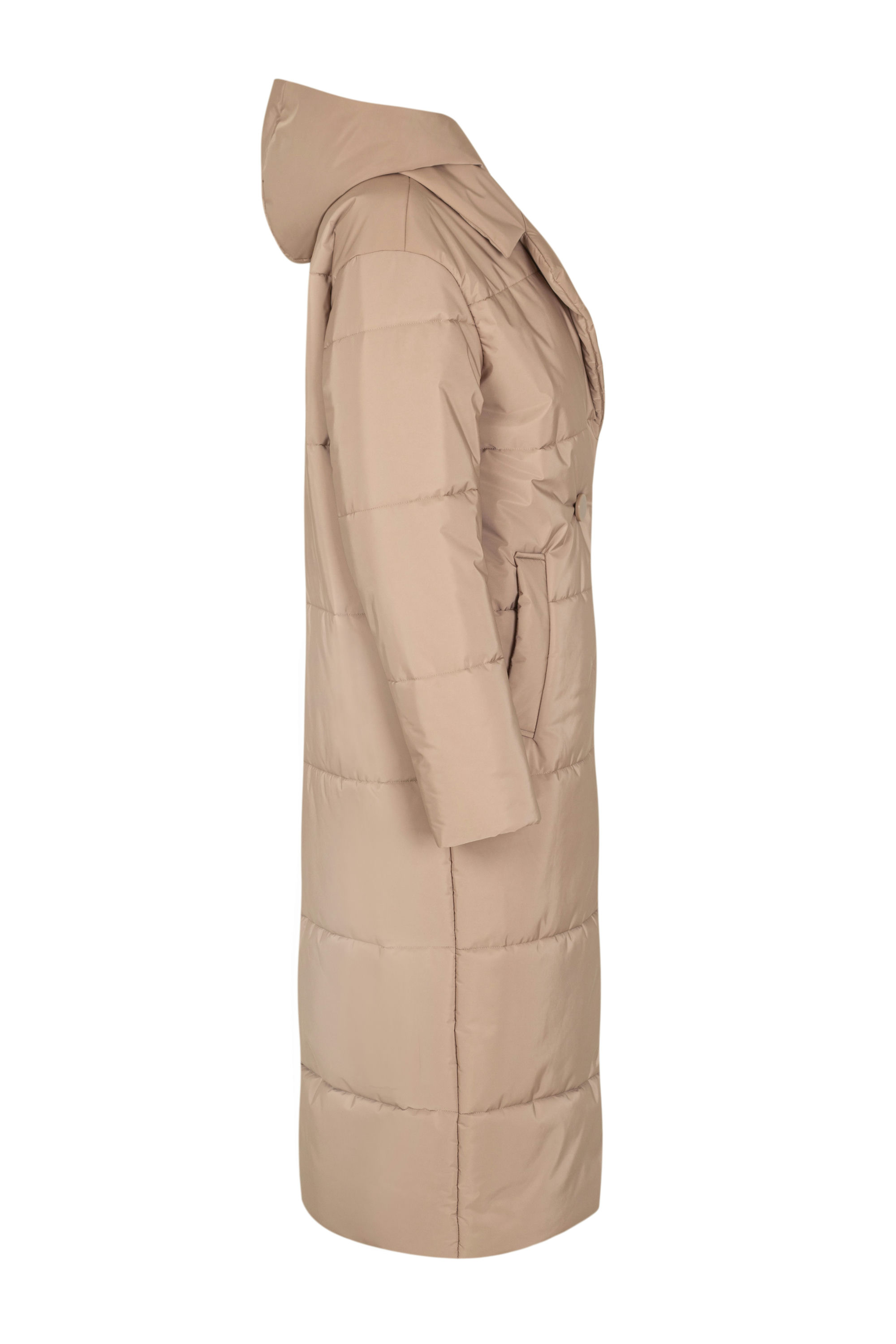Пальто женское плащевое утепленное 5-12374-1. Фото 2.