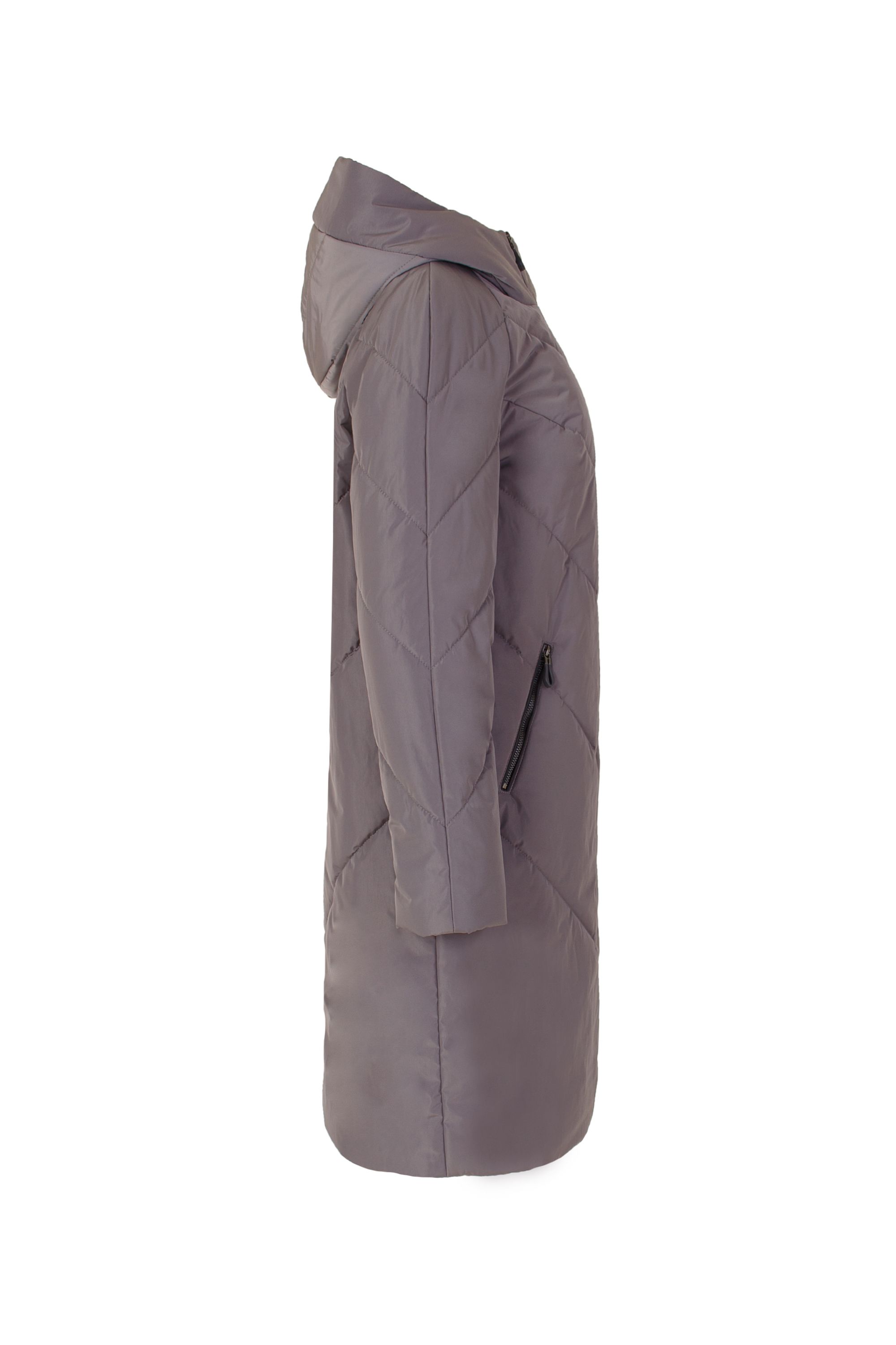 Пальто женское плащевое утепленное 5-9196-4. Фото 2.