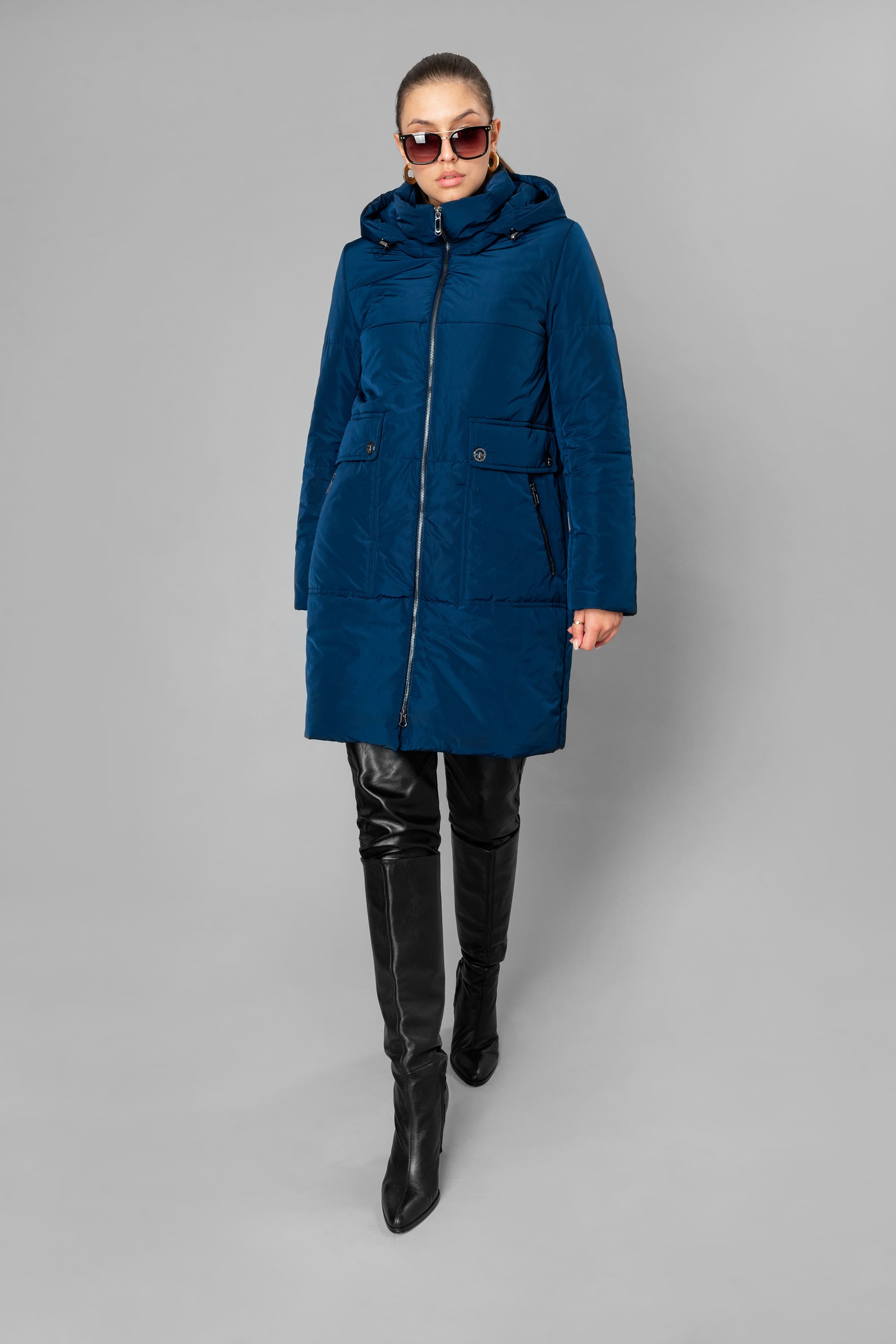 Пальто женское плащевое утепленное 5-9698-1