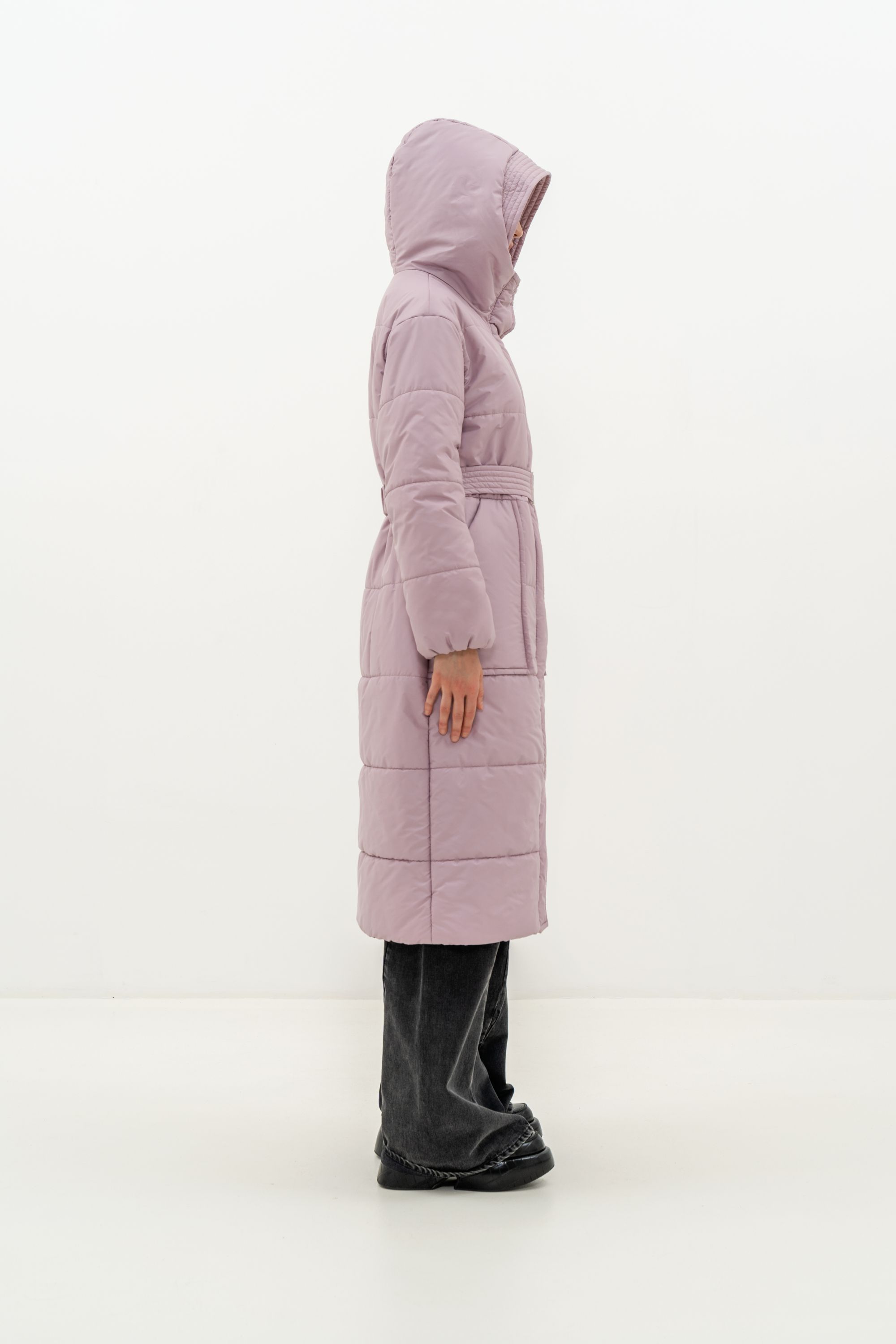 Пальто женское плащевое утепленное 5-12173-1. Фото 3.