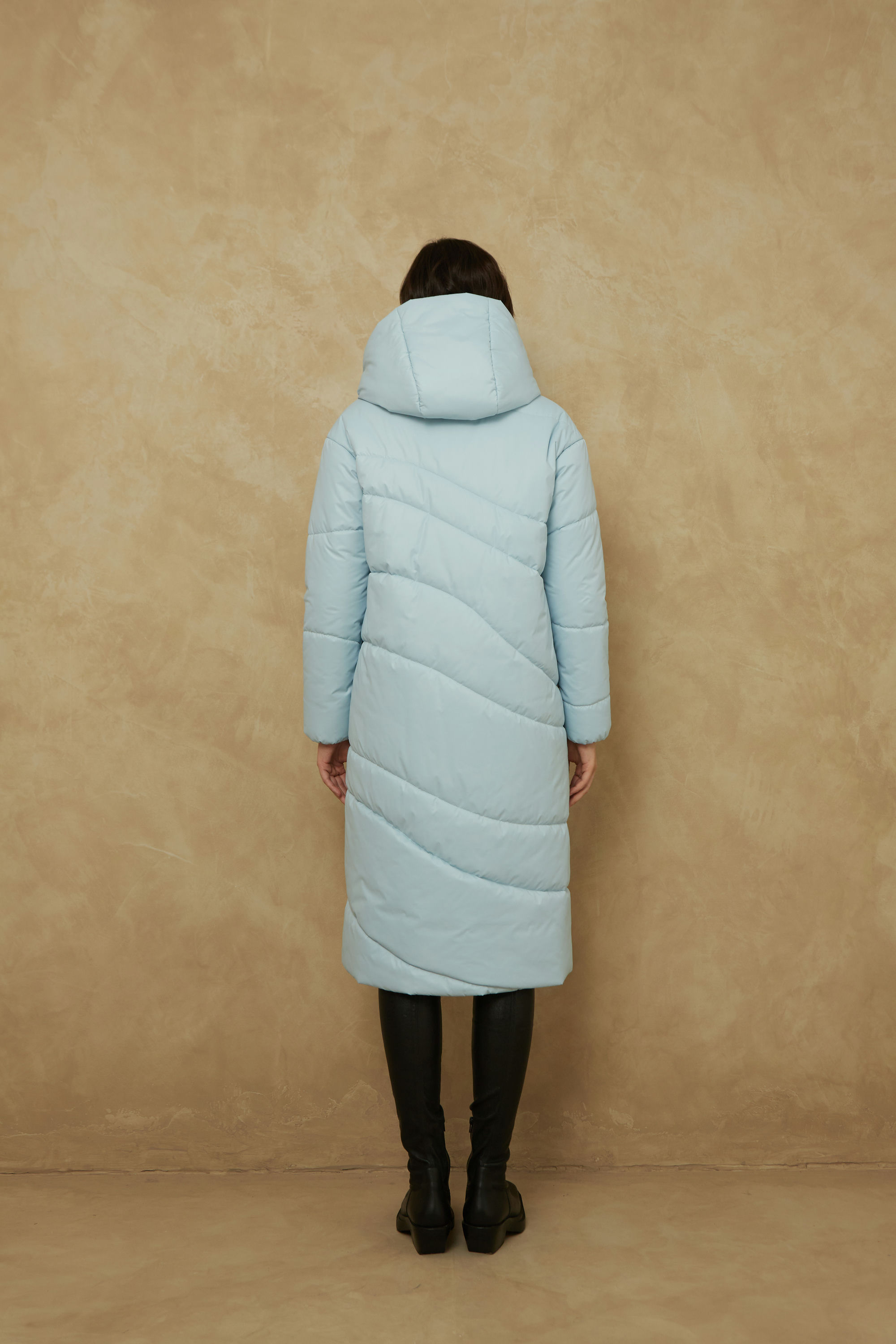 Пальто женское плащевое утепленное 5-153