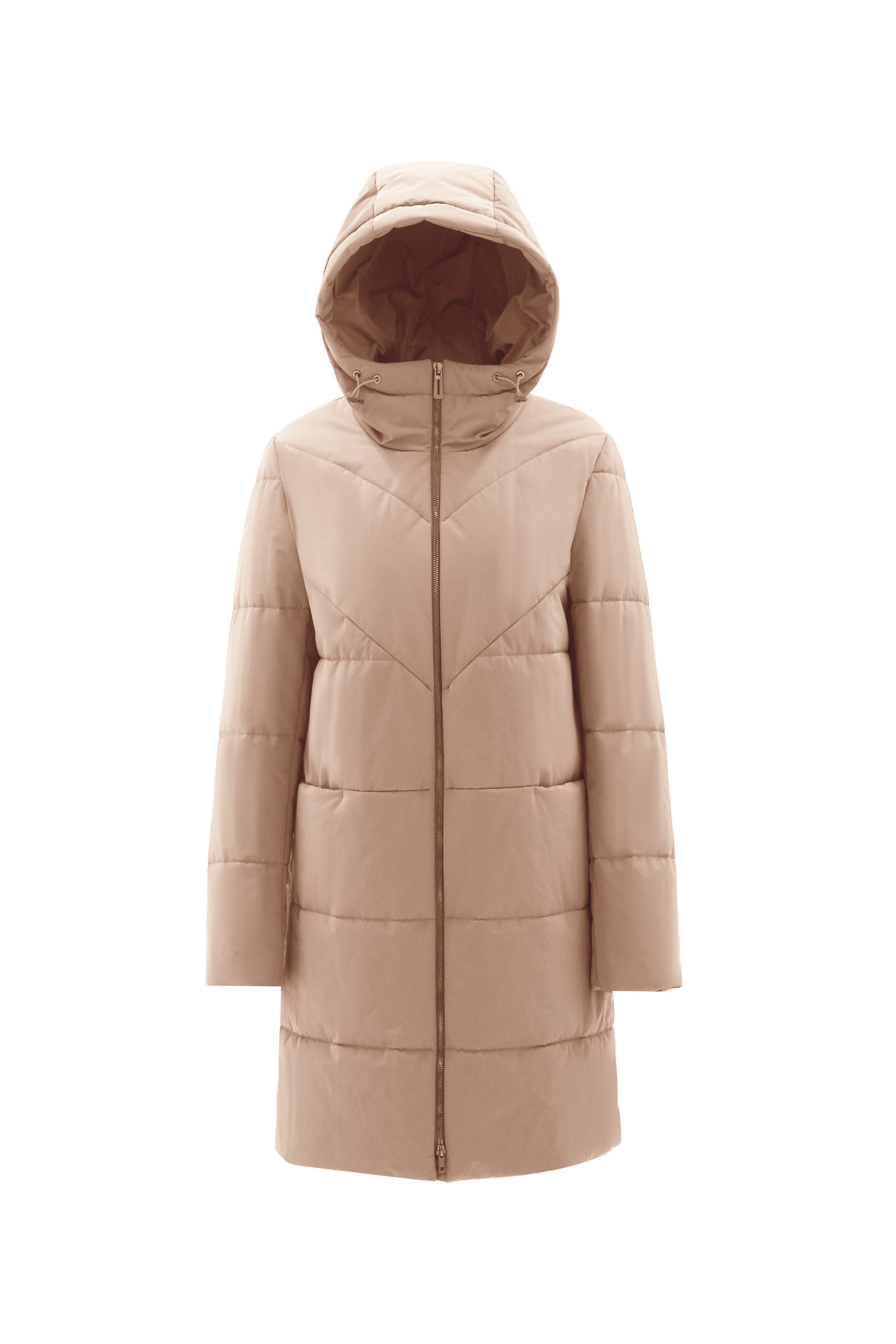 Пальто женское плащевое утепленное 5-12381-1. Фото 1.