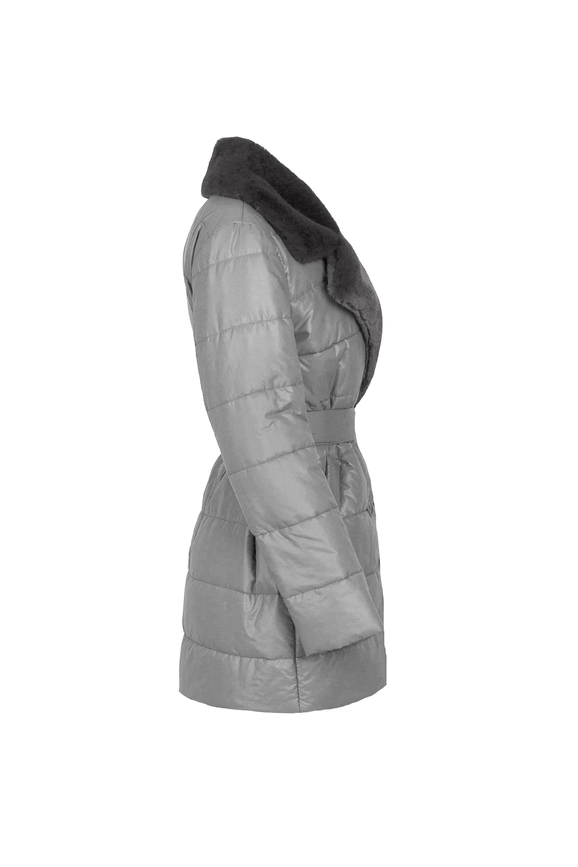 Пальто женское плащевое утепленное 5S-13037-1. Фото 5.