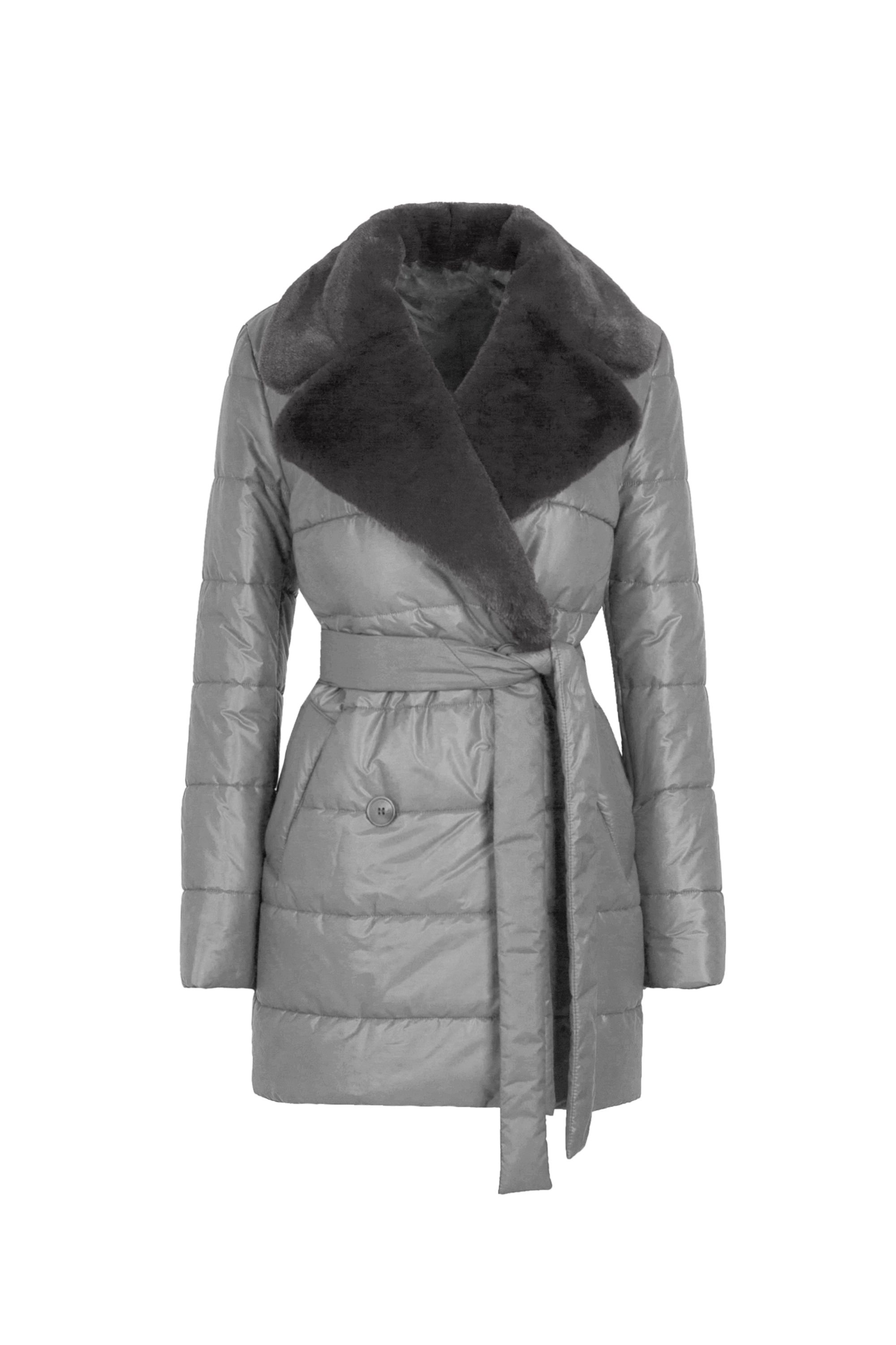 Пальто женское плащевое утепленное 5S-13037-1. Фото 4.