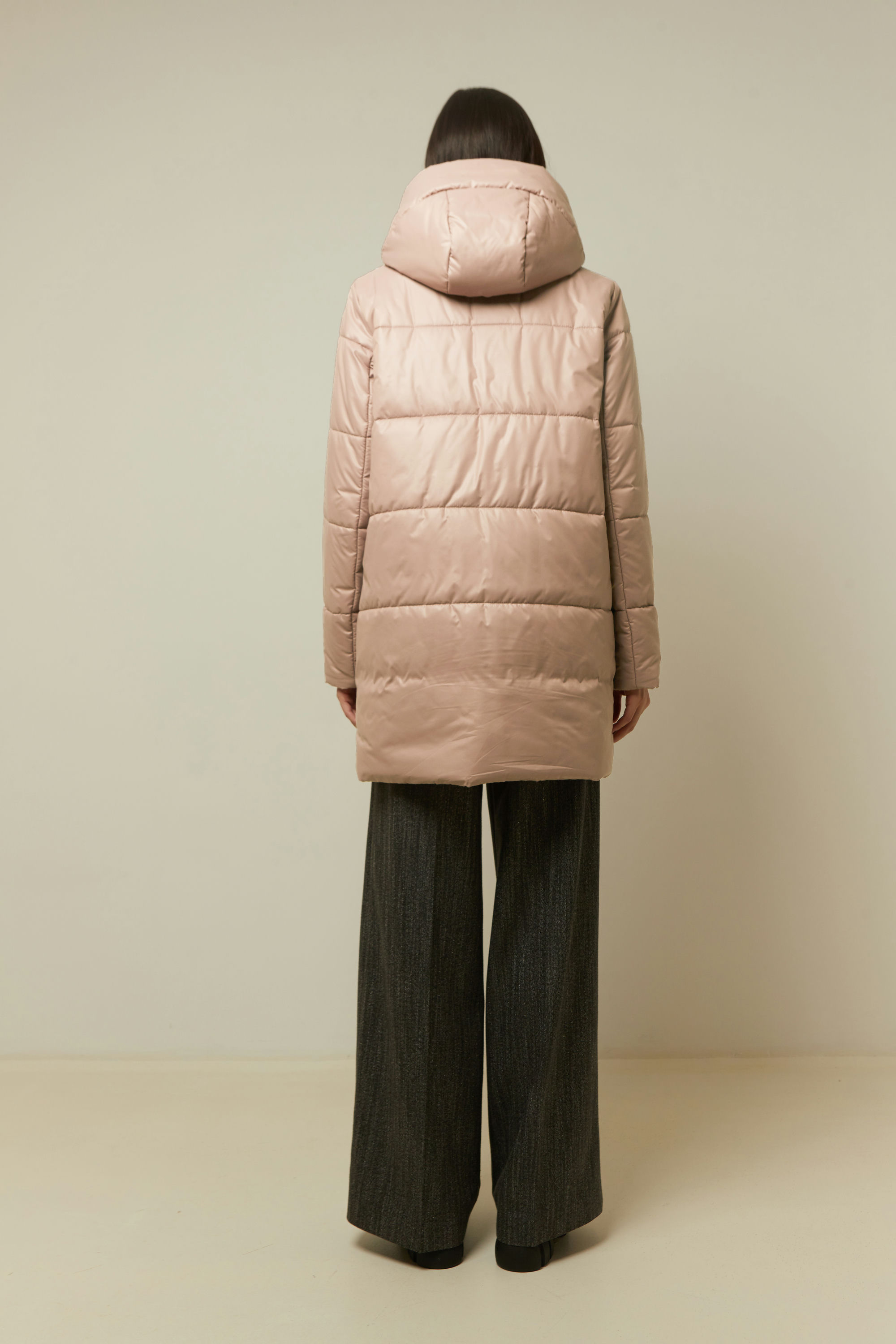 Пальто женское плащевое утепленное 5-12783-1. Фото 3.